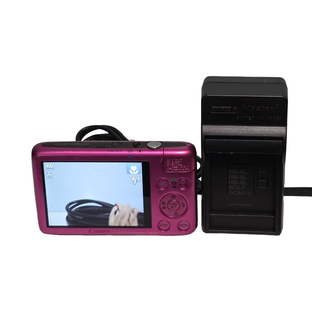 Canon PowerShot SD1400 IS 14.1MP Digital ELPH Camera Pink w/4x Zoom - Picture 10 of 16